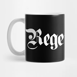 Regensburg written with gothic font Mug